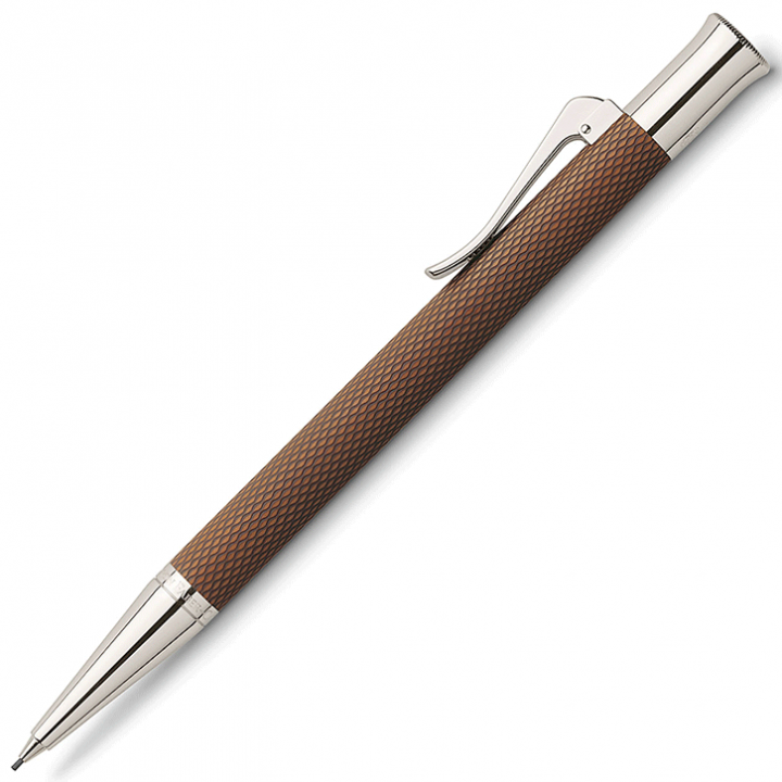 136535 - cognac propelling 'Guilloche' pencil by Graf von Faber-Castell