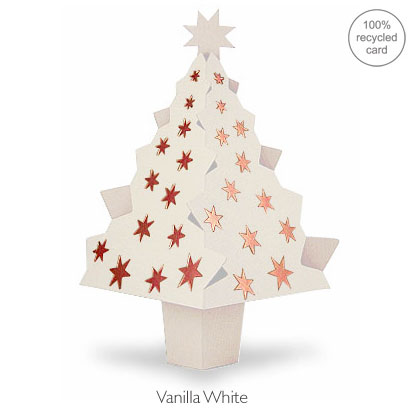 Vanilla White pop-up Christmas Tree card