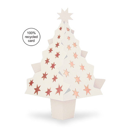 Vanilla White pop-up Christmas Tree card
